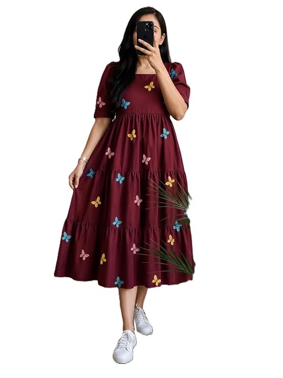 Floral Midi Dress for Women